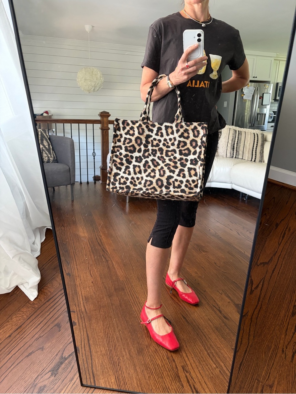 H&M Leopard Print Tote in Brown and Black - Picture 3 of 6